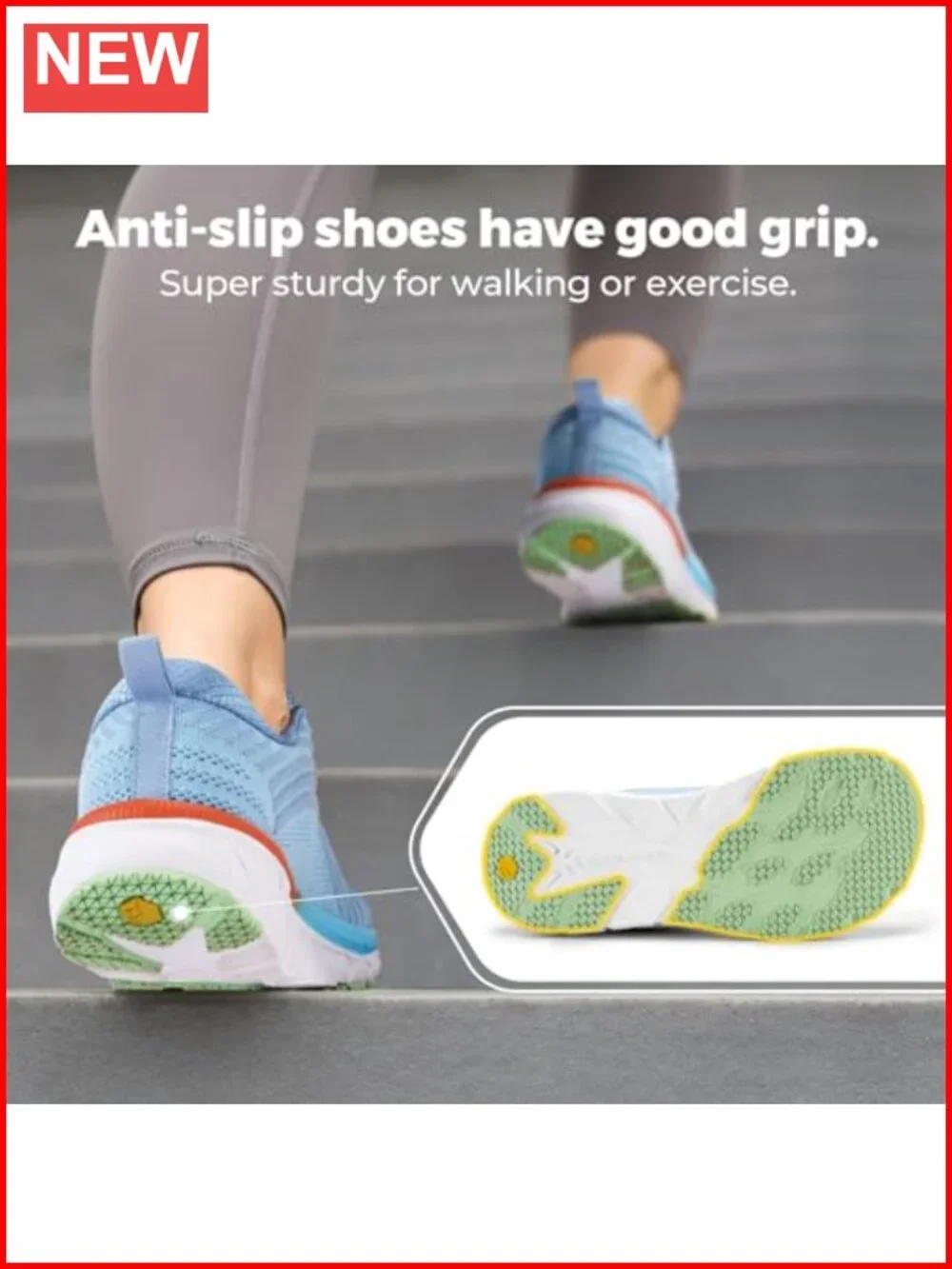 Wide Toe Box Walking Shoes Non Slip Lightweight Cushioned Supportive Lace-Up